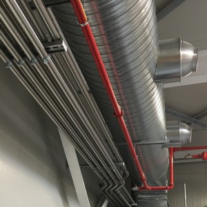 Stainless steel piping for pellets